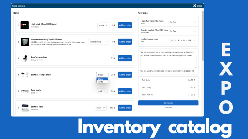 8. Inventory catalog builder