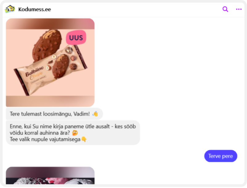 2. Bot hakkab suhtlema