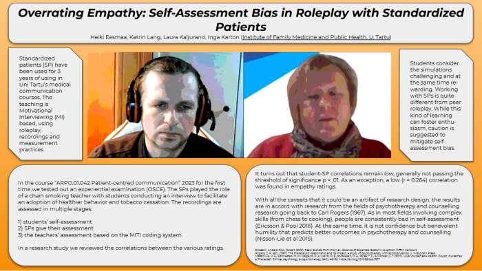Overrating Empathy: Self-Assessment Bias in Roleplay with Standardized Patients