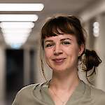 A woman with brown hair