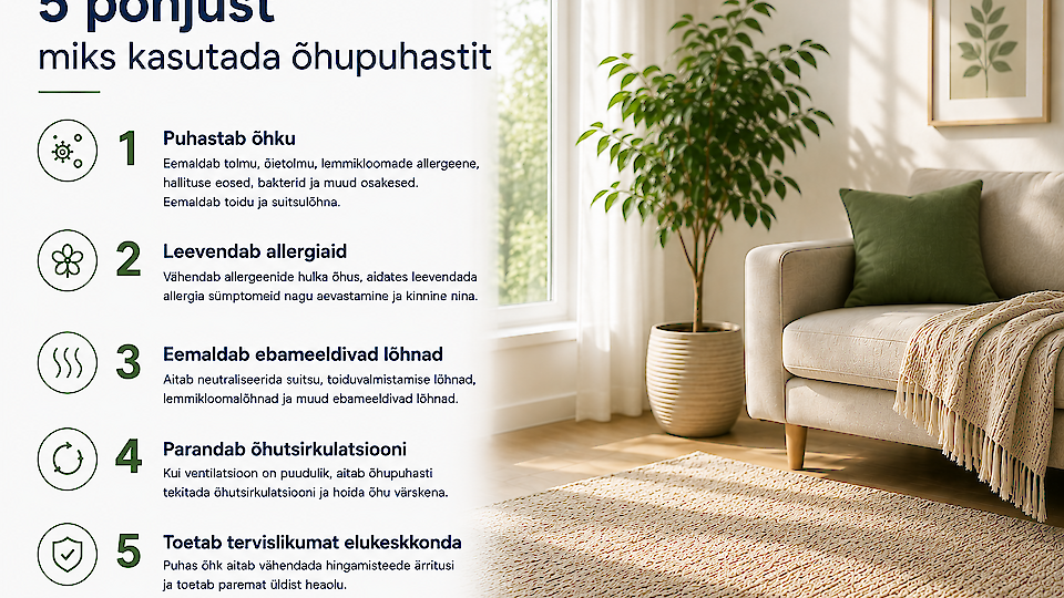 Ocean Air õhupuhastid/ õhuniisutid koju ja kontorisse, allergikutele ning astmaatikutele
