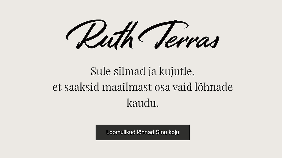 RT Terras OÜ │ Mājas parfimērija