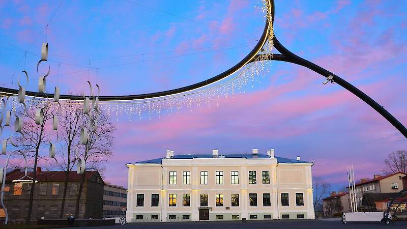 The building of Võru Gymnasium - the oldest building in the city of Võru